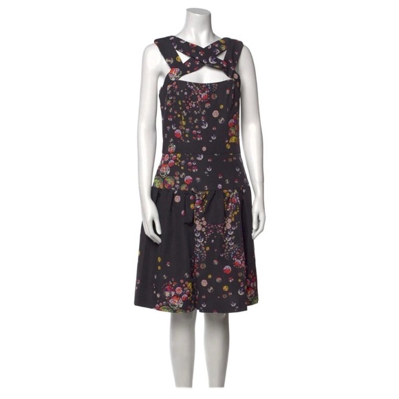 Cynthia Rowley Dresses & Skirts - Cynthia Rowley "NWT" Cut Out Dress with Botanical Dot in Black Size 6